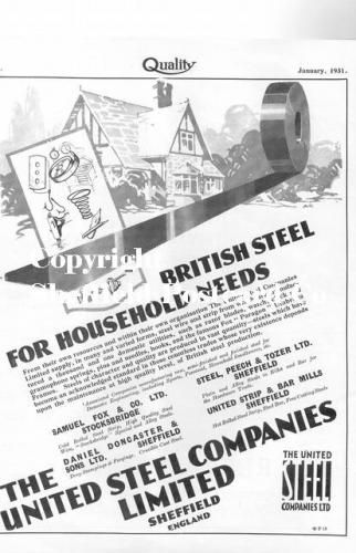 united steel co (Quality mag advert), 1931