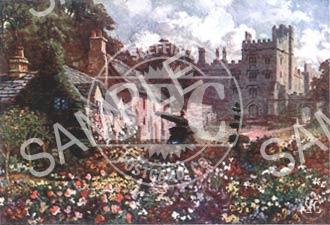 Painting of Topiary Cottage, Haddon Hall
