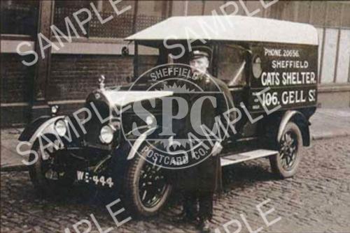 Sheffield Cats Shelter's collecting van, c1930 (NT6)