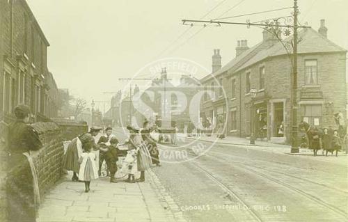 Crookes main road, Sheffield, c 1905 (NS15)