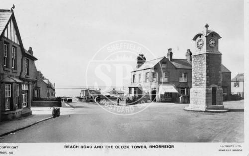 spc00355: Beach Road and the Clock Tower, Rhosneigr