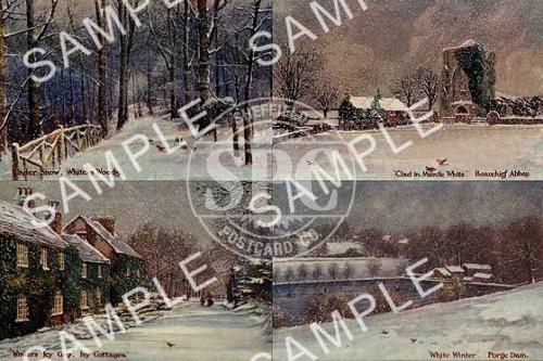 spc00222: Snowy Christmas Cards (4-up).