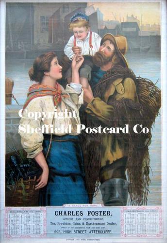 spc631: Attercliffe - Charles Foster, Grocer, 1889 (fisherman & wife)