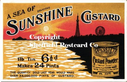 Kitchen & Food postcard adverts [Sunshine Custard]