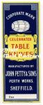 spc582: John Petty Table Knives label